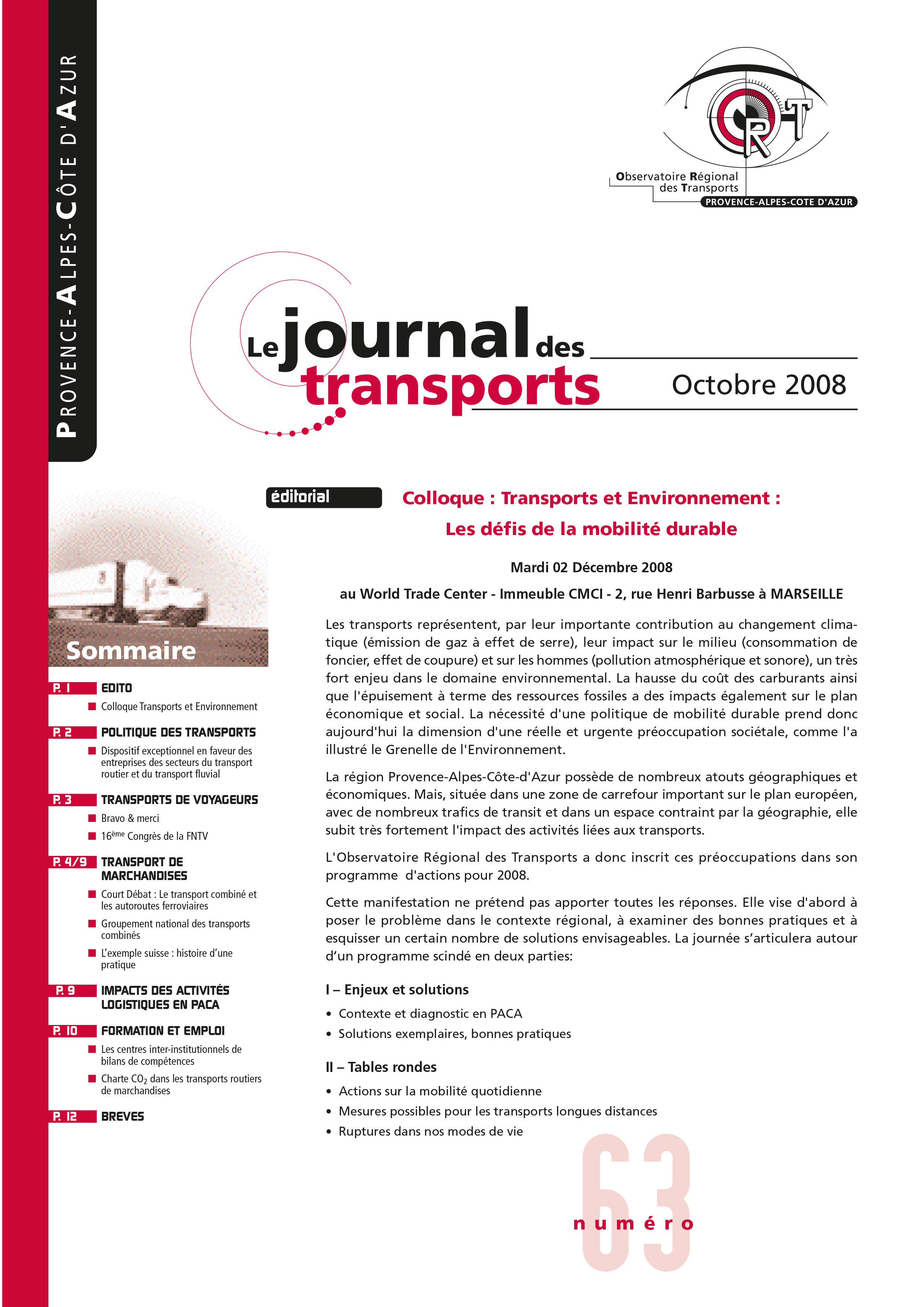 Le journal des transport N°63