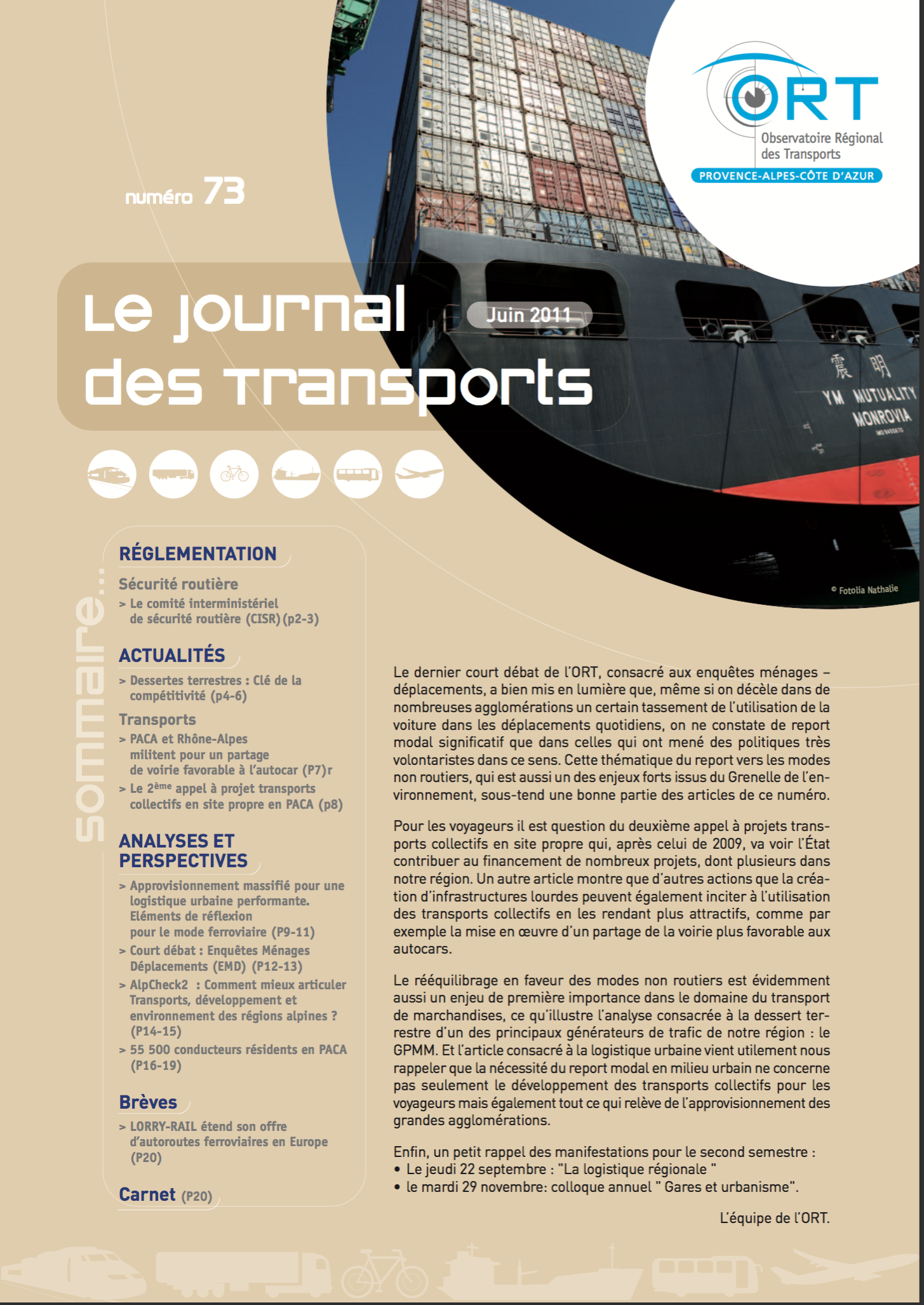 Le journal des transports n°73