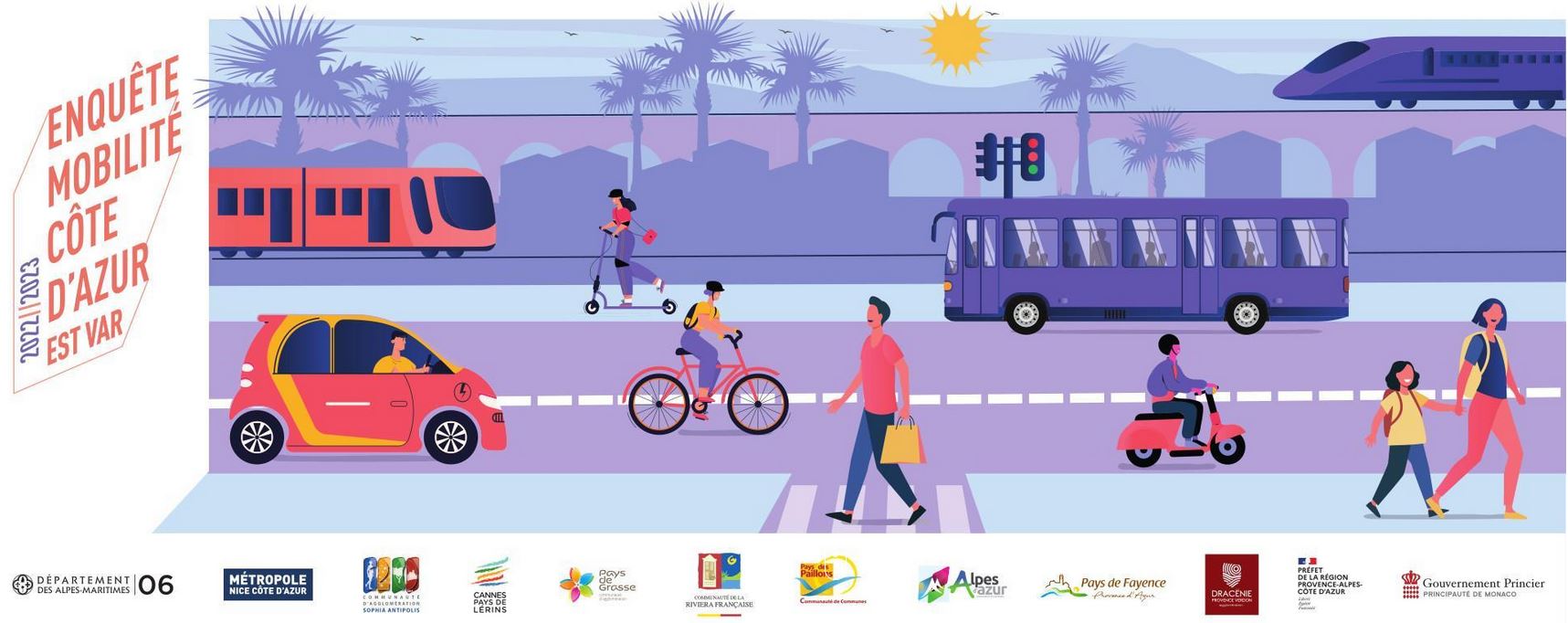Mise en ligne des résultats de l’Enquête mobilité Côte d’Azur - Est Var